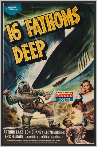 16 FATHOMS DEEP - 1948 - COLORIZED - ARTHUR LAKE - RARE DVD