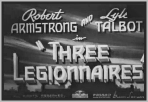 THREE LEGIONNAIRES - 1937 - ROBERT AMRSTRONG - RARE DVD