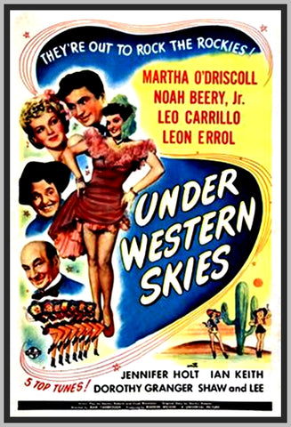 UNDER WESTERN SKIES - 1945 - DOROTHY GRANGER - COLORIZED - RARE DVD