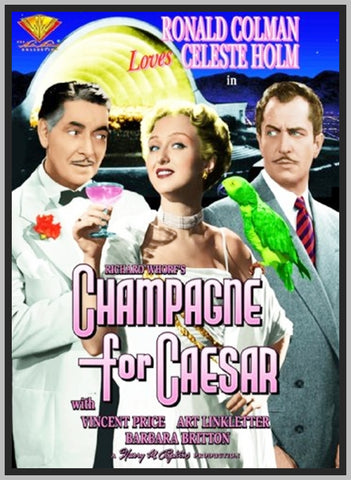 CHAMPAGNE FOR CAESAR - 1950 - RONALD COLMAN - COLORIZED - RARE DVD