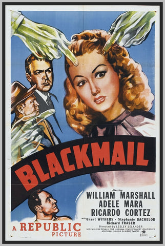 BLACKMAIL '47 - COLORIZED - ADELE MARA - RARE DVD