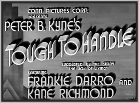 TOUGH TO HANDLE - 1937 - FRANKIE DARRO - RARE DVD