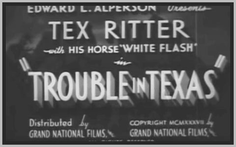 TROUBLEIN TEXAS - 1937 - TEX RITTER - RARE DVD