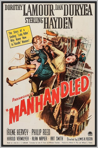 MANHANDLED - COLORIZED - 1949 - RARE DVD