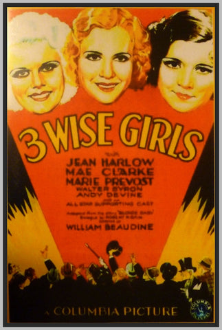 3 WISE GIRLS - COLORIZED - 1931 - JEAN HARLOW - RARE DVD