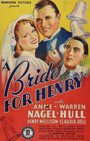 A BRIDE FOR HENRY 1937 - RARE COLORIZED - $15