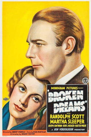 BROKEN DREAMS - RARE COLORIZED - 1933 - RANDOLPH SCOTT