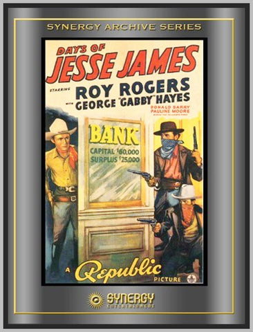 DAYS OF JESSIE JAMES - 1939 - ROY ROGERS - COLORIZED - RARE DVD