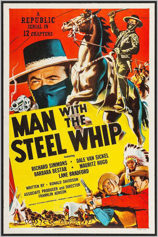 MAN WITH THE STEEL WHIP - 1954 - REPUBLIC SERIAL - BARBARA BESTAR - COLORIZED - RARE DVD