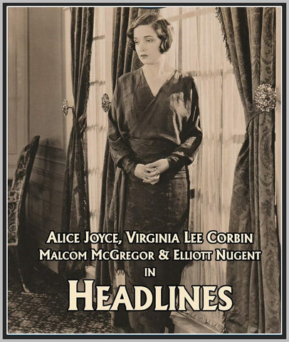 HEADLINES - 1925 - ALICE JOYCE - SILENT - RARE DVD