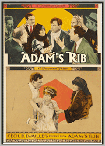 ADAM'S RIB - 1923 - MILTON SILLS - SILENT - RARE DVD