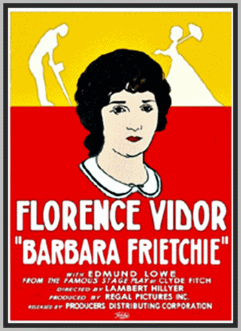 BARBARA FRIETCHIE - 1924 - FLORENCE VIDOR - SILENT - RARE DVD