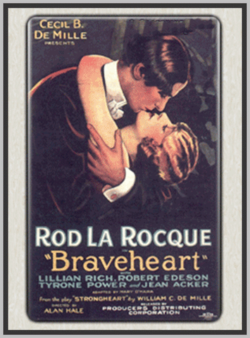 BRAVEHEART - 1925 - ROD LA ROCQUE - SILENT - RARE DVD