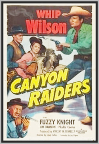 CANYON RAIDERS - 1951 - WHIP WILSON - RARE DVD