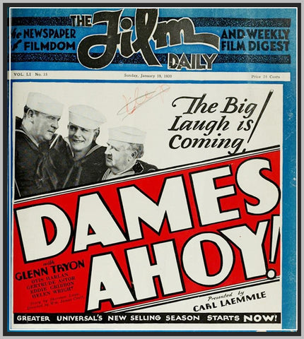 DAMES AHOY - (1930) - GLENN TRYON - SILENT - RARE DVD