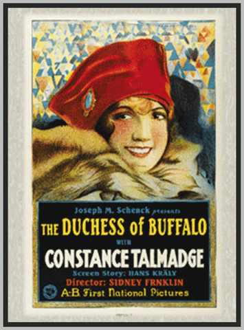 THE DUCHESS OF BUFFALO - 1926 - CONSTANCE TALMADGE - SILENT - RARE DVD