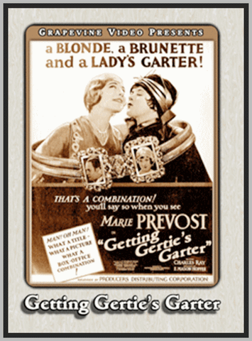 GETTING GERTIE'S GARTER - 1927 - CHARLES RAY - SILENT - RARE DVD