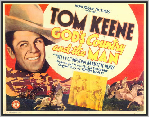 GOD'S COUNTRY AND THE MAN - 1937 - TOM KEENE - RARE DVD