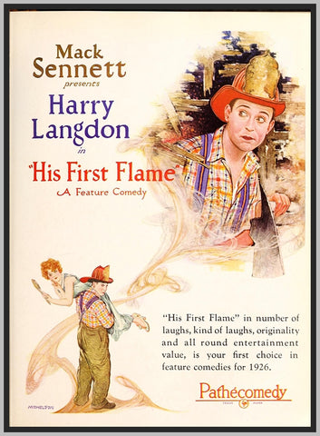 HIS FIRST FLAME - 1927 - HARRY LANGDON - SILENT - RARE DVD