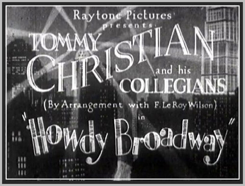 HOWDY, BROADWAY - 1929 - ART BARNETT - RARE DVD