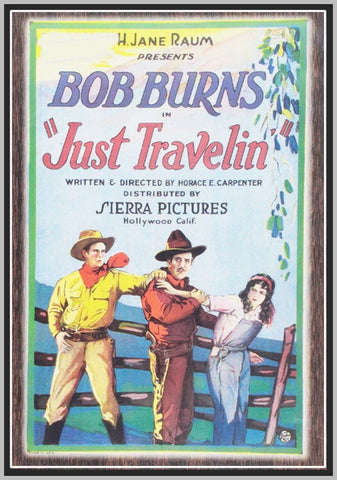JUST TRAVELIN' - 1927 - BOB BURNS - SILENT - RARE DVD