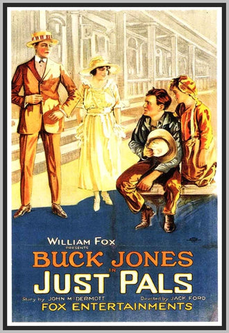 JUST PALS - 1920 - BUCK JONES - SILENT - RARE DVD
