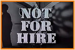 NOT FOR HIRE - RALPH MEEKER - (NOT RECORDED OFF TV) - DVD