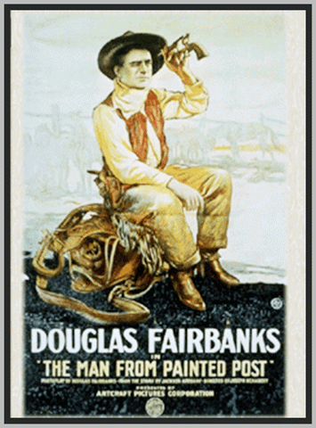 THE MAN FROM PAINTED POST - 1917 - DOUGLAS FAIRBANKS - SILENT - RARE DVD