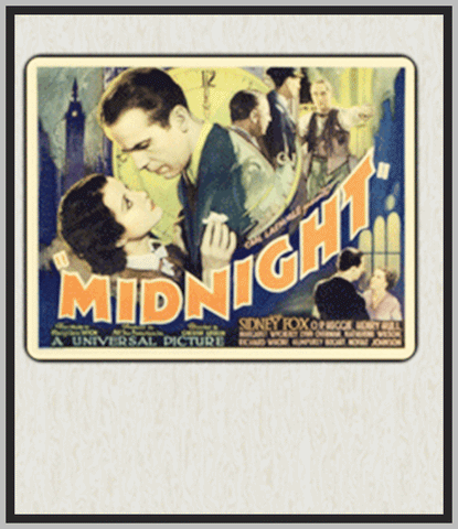 MIDNIGHT - 1934 - SIDNEY FOX - RARE DVD