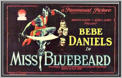 MISS BLUEBEARD - 1925 - BEBE DANIELS - SILENT - RARE DVD