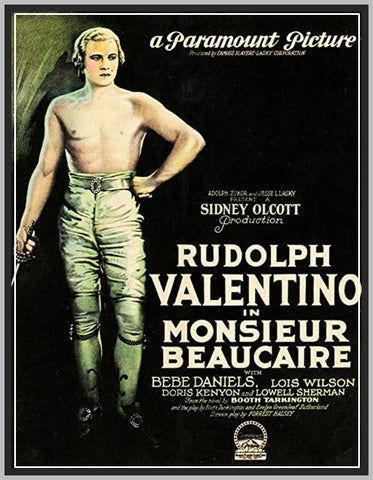 MONSIEUR BEAUCAIRE - 1924 - RUDOLPH VALENTINO - SILENT - RARE DVD