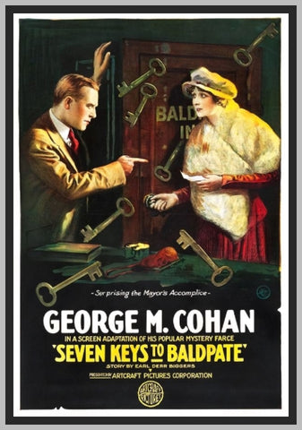 SEVEN KEYS TO BALDPATE - 1917 - HEDDA HOPPER - SILENT - RARE DVD