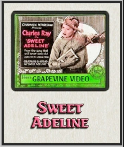 SWEET ADELINE - 1926 - CHARLES RAY - SILENT - RARE DVD