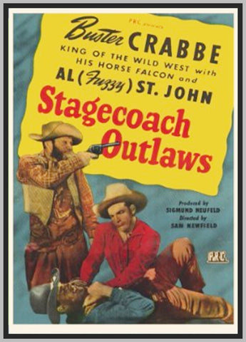 STAGECOACH OUTLAWS - 1945 - BUSTER CRABBE - RARE DVD