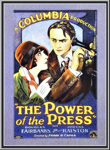 THE POWER OF THE PRESS - 1928 - DOUGLAS FAIRBANKS - SILENT - RARE DVD
