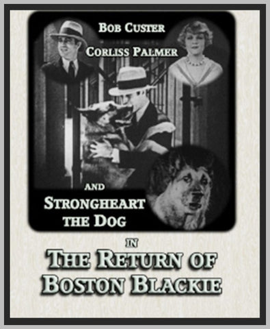 THE RETURN OF BOSTON BLACKIE - (1927) - BOB CUSTER - SILENT - RARE DVD