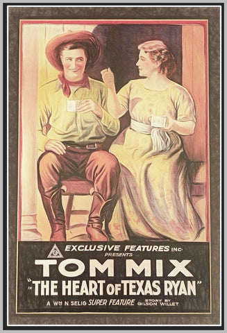 THE HEART OF TEXAS RYAN - 1917 - TOM MIX - SILENT - RARE DVD