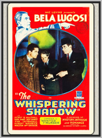 THE WHISPERING SHADOW - 1933 - BELA LUGOSI - RARE DVD