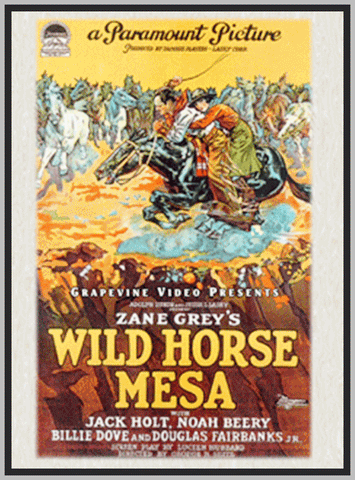 WILD HORSE MESA - 1925 - JACK HOLT - SILENT - RARE DVD