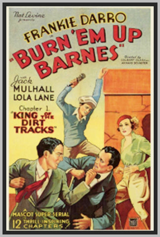 BURN 'EM UP BARNES - 1934 - FRANKIE DARRO - RARE DVD