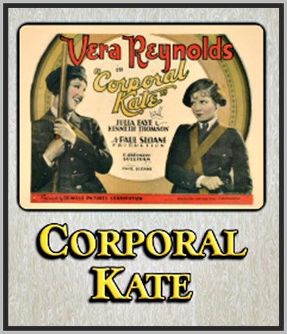 CORPORAL KATE - 1926 - VERA REYNOLDS - SILENT - RARE DVD