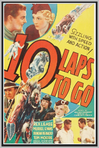 TEN LAPS TO GO - 1936 - REX LEASE - RARE DVD