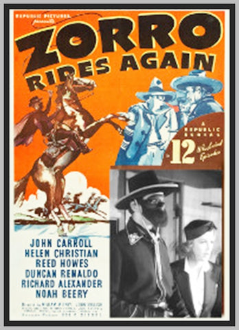ZORRO RIDES AGAIN - 1937 - JOHN CARROLL - RARE DVD